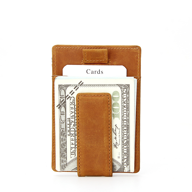 Magnet Card Holder Leather Card Holder