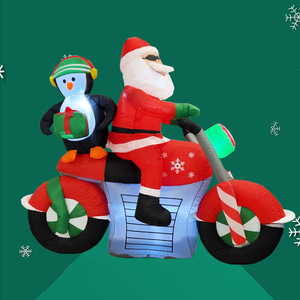 Decoración Navideña para Patio, Arreglos para Eventos, Accesorios, Motocicletas Inflables Navideñas y Santa Claus - Product Image 1
