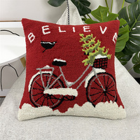 SHH005 luxe broderie crochet oreiller moderne décor à la maison vélo couture Technique fabriqué à la main pour hôtels résidences dessin animé