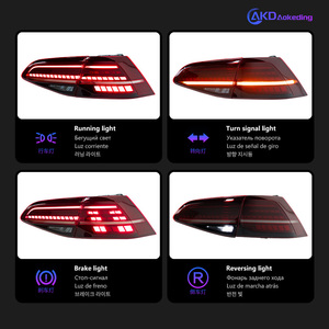 2 uds AKD Auto Parts luz trasera para Golf 7 2013-2020 MK7 MK7.5 último estilo LED DRL freno Luz de marcha atrás Accesorios modificados - Product Image 3