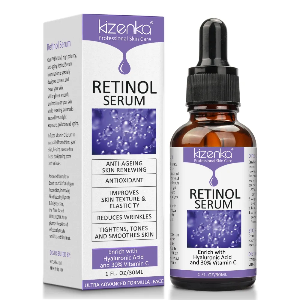 KIZENKA Organic Advanced Formula Reduzieren Sie Falten Anti-Aging Verjüngen Sie die Hautpflege Retinol Serum