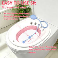 Bain de Siège de Gros Pliable, Bassin de Soins Post-partum, Siège de Toilette Pliant sans Squat pour Bain de Vapeur Yoni, Baignoire pour Femmes Enceintes et Personnes Âgées