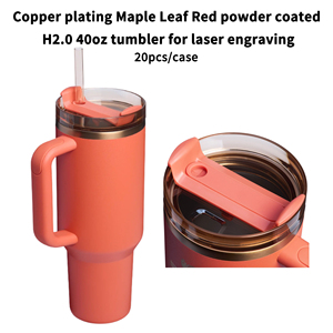 Gobelet de sublimation 40oz H2.0 en cuivre rose pailleté arc-en-ciel, gravé au laser, pour la Saint-Valentin et la Fête des Mères, idéal pour les cadeaux - Expédition depuis l'entrepôt américain - Product Image 2