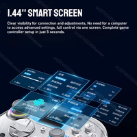 Manette de jeu sans fil Lenovo X01 la plus récente, triple mode BT 2,4G, manette filaire avec éclairage RVB programmable pour PC Switch