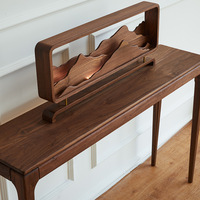 Table console moderne minimaliste scandinave de luxe en bois massif écologique durable, entièrement mortisée, sans obstacle, pour salon YD