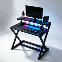 Bureau de jeu informatique élégant et minimaliste en métal, design innovant, économique, professionnel et durable pour la maison et le bureau