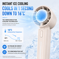 Ventilateur portable MRY Mini à refroidissement par glace, haute vitesse, USB, 16000 tr/min, 5 vitesses, rechargeable Type-C, marque privée, vente en gros
