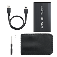 Casing Hard Drive Eksternal, Enclosure HDD, Box OEM, Status Plastik, Harga Pabrik, SATA USB 3 1 2 5, Warna Hitam Aluminium, Box