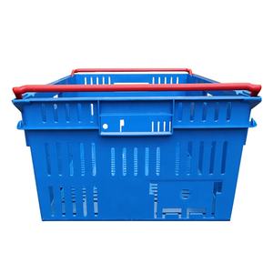 QS Injection Manufacturer Hot Sale Stackable Turnover Plastic Moving Storage Crate for Fruit and Vegetable Harvest