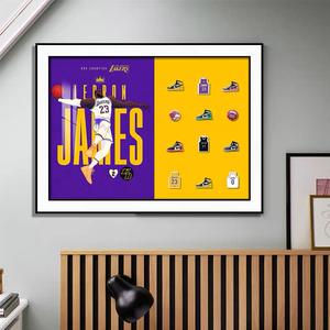 <span class=keywords><strong>Affiche</strong></span> de basket-ball personnalisée avec ensemble de jouets créatifs décoration murale 3D encadrée toile Art peintures photos - Product Image 2