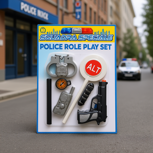 Set de Juego de Rol de Policía Squadra Speciale con Esposas, Bastón y Pistola de Juguete para Niños de 3+ Años, Temática de las Fuerzas del Orden Urbano - Product Image 3