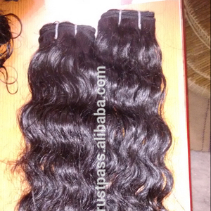 Precio al por mayor Buena retroalimentación Cabello indio Virgen sin procesar, color natural mejor textura indio Tejido de cabello crudo - Product Image 1