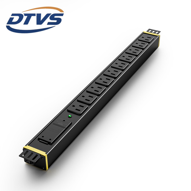AC 1.5U 10 Way US Type PDU 30A Rated Current Power Socket for Vertical Installation in Server Cabinets 60HZ