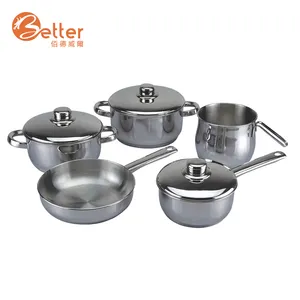 2021 Hot New Products Stainless Steel Non Stick Soup Kitchen Cookware Cooking Pot Set