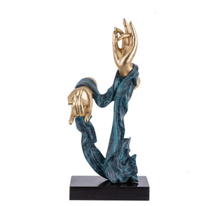 Nuevo conjunto de artículos decorativos de cobre para la entrada de la sala de estar de estilo chino a gran escala, escultura abstracta creativa para el vestíbulo de un hotel. - Product Image 1