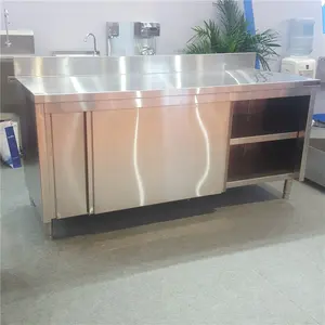 Best price kitchen worktable cabinet customized stainless steel restaurant working tables manufacturer