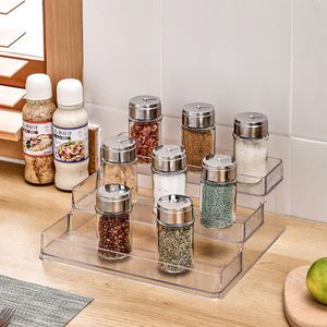 Étagère de rangement d'épices en acrylique transparent organisateur d'assaisonnement à <span class=keywords><strong>3</strong></span> <span class=keywords><strong>niveaux</strong></span> organisateur d'épices pour armoires de cuisine - Product Image 3
