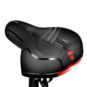 April Oversize Thickened Absorbing Ball Memory Foam Wide Bicycle Saddle PU Leather <b>Mountain</b> Cycling <b>Bike</b> <b>Seat</b> - Product Image 4