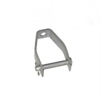 Support de fixation en U en acier H.D.P. avec pince de tension, goupille de serrage et goupille fendue pour fixation murale