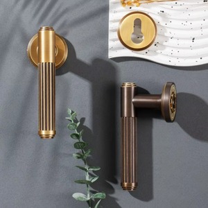 Serratura di Lusso Moderna per Porte, Maniglia in Ottone di Alta Qualità, Elegante e Resistente per Porte in Legno di Bagno, Sala da Pranzo, Condominio - Product Image 4