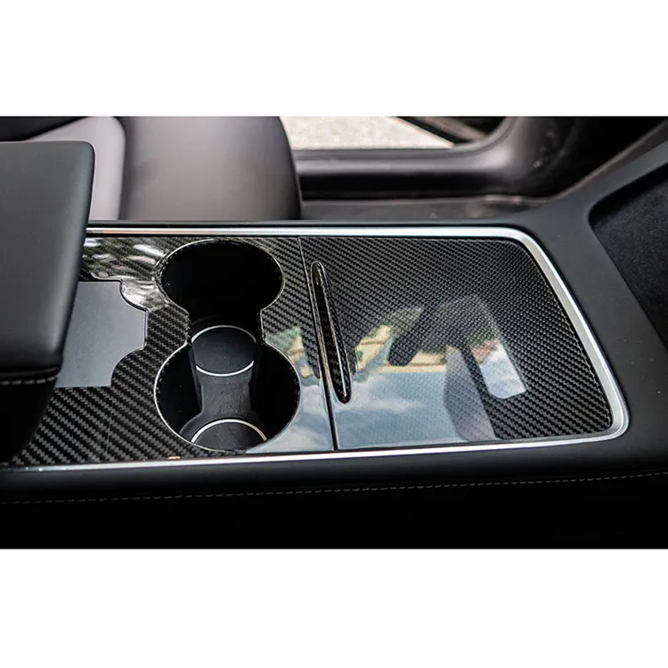 Luxury Good quality car accessories interior Cup center console cup decorative trim for Tesla Model 3