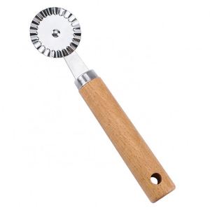 Stainless Steel Foldable Pizza With Forged Handle Double-Ended Roller Cutter Lace Straight Edge & <b>Wheels</b> - Product Image 2