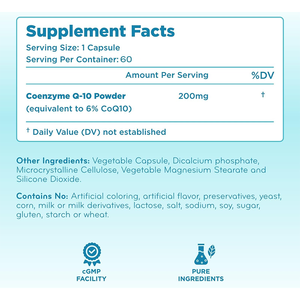 Rosebest Private Label CoQ-10 200mg 胶囊有机辅酶 Q10 粉末胶囊补充剂，用于细胞健康和抗氧化 - Product Image 5