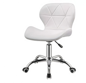 Silla <span class=keywords><strong>de</strong></span> bar moderna y sencilla con respaldo, taburete alto giratorio sin reposabrazos para barbería/caja registradora - Product Image 2