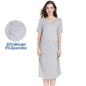 <span class=keywords><strong>Robe</strong></span> de maternité d'été <span class=keywords><strong>grande</strong></span> <span class=keywords><strong>taille</strong></span> à manches courtes, douce, ample et respirante pour femmes enceintes, tailles S-3XL - Product Image 1