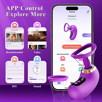 Masseur vibrant à succion à commande par application, 9 modes de mouvement de la langue, rechargeable par USB, en silicone, silencieux, étanche, appareil de bien-être personnel