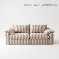 Ensemble de canapés modulaires modernes en velours côtelé, grand format, assise profonde, pour appartement, salon, confortable, tissu vert olive, housse lavable