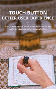 Digital Hand <span class=keywords><strong>Tally</strong></span> <span class=keywords><strong>Clicker</strong></span> électronique Finger Tasbeeh Counter 5 Alarmes de prière quotidiennes App Control Wireless Charging Alarm Clock - Product Image 4