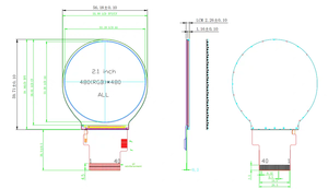 <span class=keywords><strong>AMELIN</strong></span> Pantalla LCD Circular TFT de 2.1 Pulgadas con Retroiluminación LED, Controlador ST7701S, IPS Full View, Resolución 480x480, Interfaz SPI de Alta Gama - Product Image 5