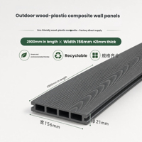 Panneau mural extérieur en WPC de style européen 3D gaufré imitation bois, imperméable et résistant à la moisissure, pour hôtels, garantie 5 ans et plus