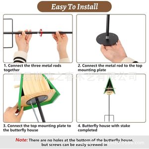 New cross-border solid wood outdoor birdhouse <b>bird</b> feeder <b>stand</b>, adjustable multi-functional <b>bird</b> feeder for patios and - Product Image 5