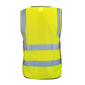 Áo khoác LED có logo tùy chỉnh, áo phản quang lưới an toàn, găng tay bảo hộ làm vườn bằng <span class=keywords><strong>polyester</strong></span> phản quang, đồ bảo hộ công nghiệp - Product Image 2