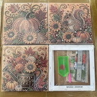 Kit de Peinture Diamant Perle Écureuil Automne en Gros, Ensemble d'Artisanat de Mosaïque de Perles DIY pour Adultes, Décoration de Thanksgiving à Domicile