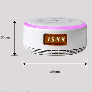 Mini horloge de bureau LED multifonctionnelle rechargeable avec veilleuse 7 couleurs, haut-parleur, 3 alarmes musicales, fonction snooze, affichage température et date, pour maison et voiture - Product Image 3