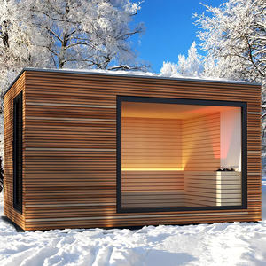 Carré en <span class=keywords><strong>bois</strong></span> massif pour 2 personnes Design moderne Sauna à vapeur sèche <span class=keywords><strong>Hammam</strong></span> à vapeur Ordinateur électrique Panneau de commande Utilisation en <span class=keywords><strong>extérieur</strong></span> - Product Image 4