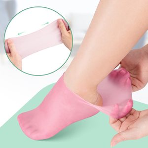 Masque pour les pieds, chaussettes exfoliantes en silicone, chaussettes de protection pour la plage, chaussettes en silicone pour spa des pieds, pédicure pour femmes - Product Image 6