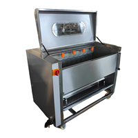 Industriële borstel aardappel schilmachine automatische elektrische was- en schilmachine voor taro, yam, wortel, bieten en aardappel.
