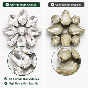 Hot Glitter Clear Glass Crystal Hotfix Diamond Patches Flatback <b>Iron</b> on Rhinestone Appliques for Clothing Bags - Product Image 2