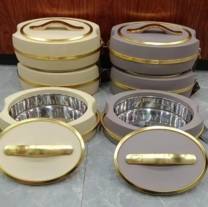 Ensemble de 3 casseroles isothermes 2L 2,5L 3L en acier inoxydable, chauffe-plats avec revêtement coloré attrayant, style moderne - Product Image 6