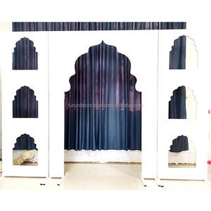 Decoración de fondo de arco de Metal estereoscópico 2D personalizado de fabricante para decoración de fondo de Evento de fiesta de boda - Product Image 1