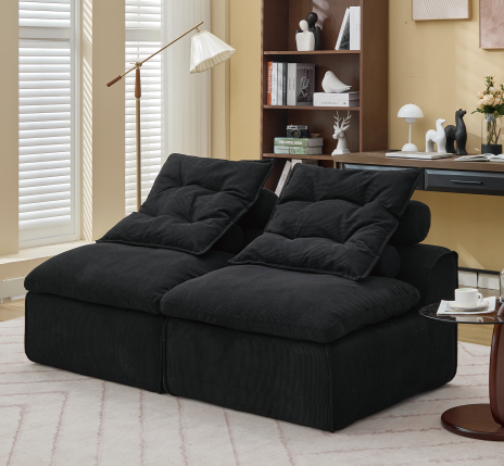 Negro + Tapizado + Espuma + 2 Asientos