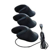 BOSSTON Mouse Gaming V010 tanpa kabel, Mouse Gaming 2.4GHz vertikal gaya 3D pelacakan optik