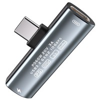 Adaptateur double USB-C pour écouteurs et chargeur, charge rapide PD 60W, transfert de données 10 Gbps pour iPhone 15, Pixel 8, Samsung S24