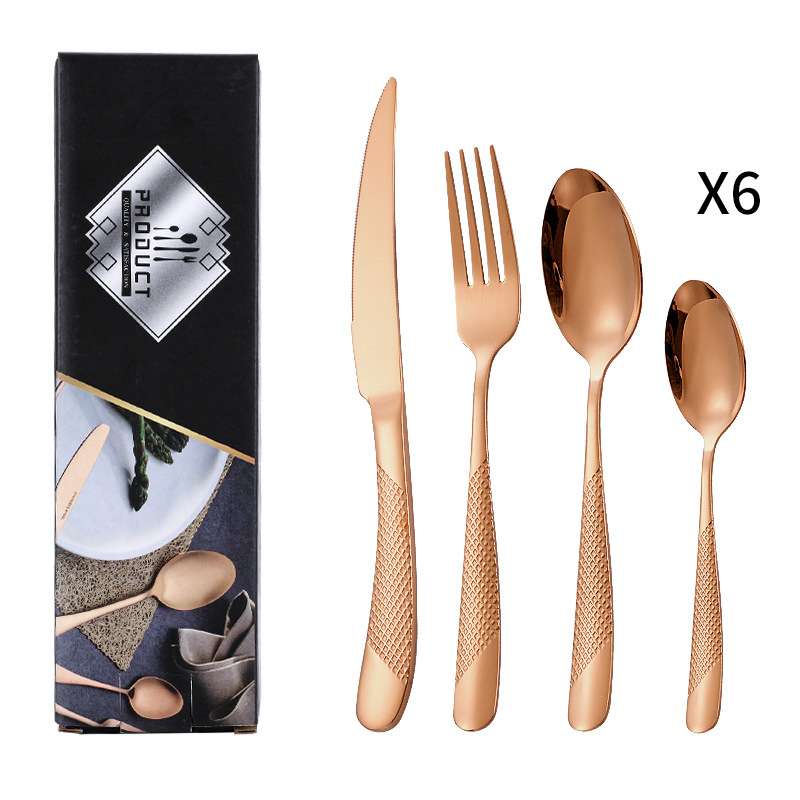 Rose Gold 6 sets(24 pcs in total)