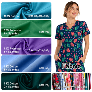 Conjuntos de Uniformes Médicos Estampados con Temática Festiva, 100% Algodón, Personalizados, para Hospitales, Clínicas Dentales y Centros de Maternidad - Product Image 4
