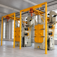 Máquina de Granallado Tipo Gancho Q3720 Sin Foso Sa2.5 1000kg PLC CE para Pretratamiento de Recubrimiento en Polvo por Pulverización Electrostática |   Yufei